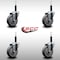 Service Caster 4'' SS Thermoplastic Rubber Wheel Swivel 3/4'' Expanding Stem Caster Set, 4PK SCC-SSEX20S414-TPRB-34-4 - alternate 4
